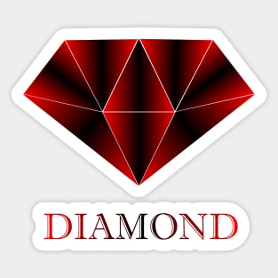 Red geometric diamond Sticker